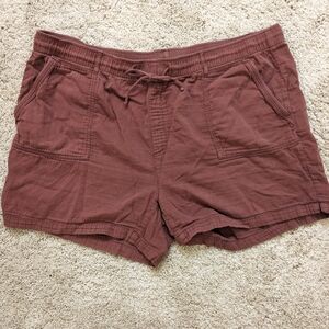 Old Navy Burnt Orange Linen Shorts, size XXL
